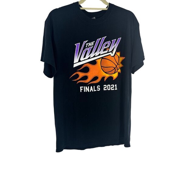 Pheonix The Valley Finals 2021 Basketball Graphic T-Shirt Black L - Picture 2 of 4